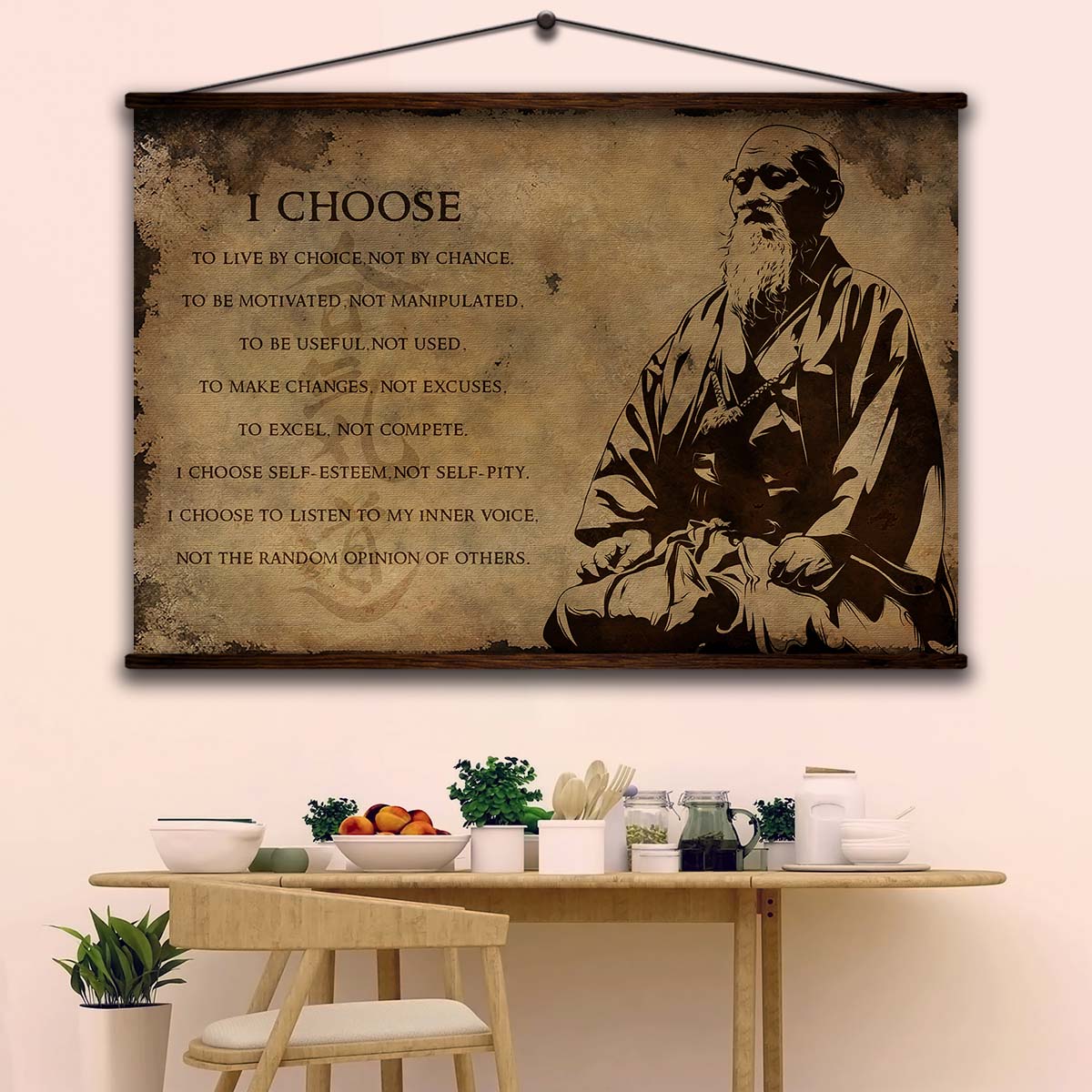 Aikido Wall Art - Aikido Poster - Aikido Canvas - I Choose - AI001 - Horizontal Poster - Horizontal Canvas