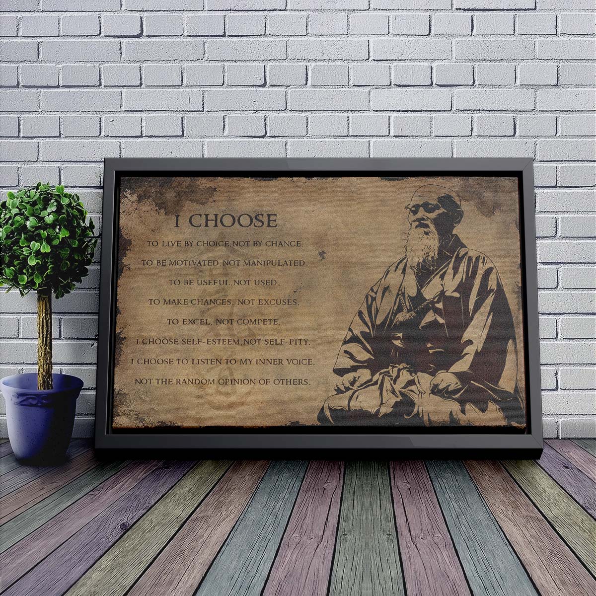 Aikido Wall Art - Aikido Poster - Aikido Canvas - I Choose - AI001 - Horizontal Poster - Horizontal Canvas