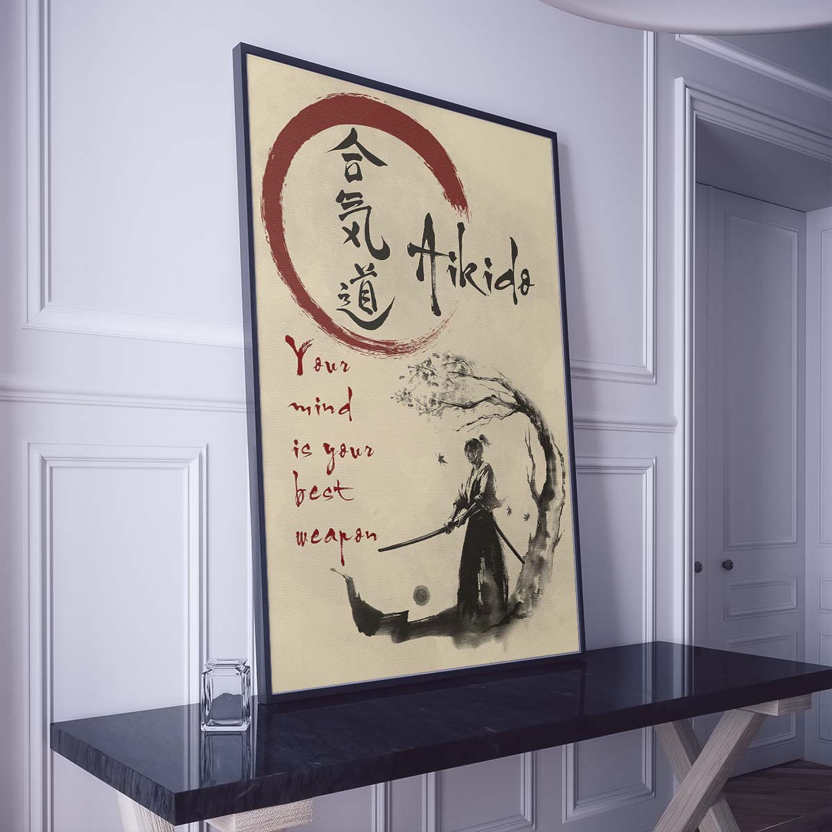 Aikido Wall Art - Aikido Poster - Aikido Canvas - Your Mind Is Your Best Weapon - AI028 - Vertical Poster - Vertical Canvas