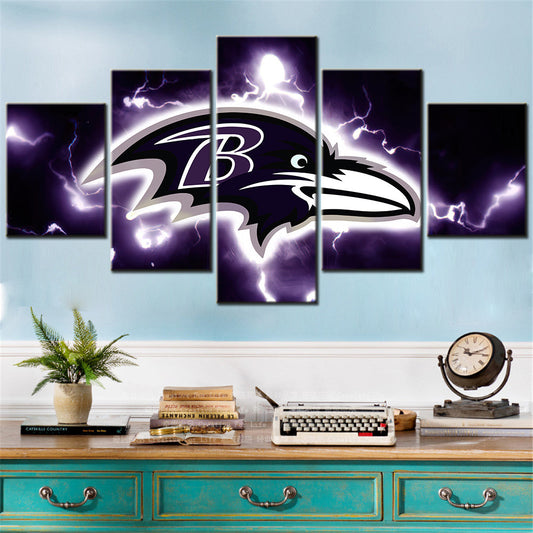 American Football - 5 Pieces Wall Art - AF5089 - Baltimore Ravens - American Football Poster - American Football Canvas