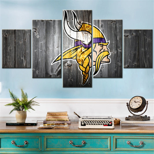 American Football - 5 Pieces Wall Art - AF5093 - Minnesota Vikings - American Football Poster - American Football Canvas