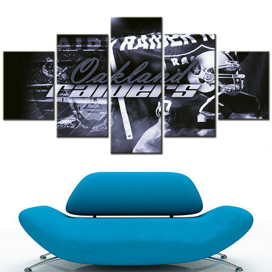 American Football - 5 Pieces Wall Art - AF5097 - Oakland Raiders - American Football Poster - American Football Canvas