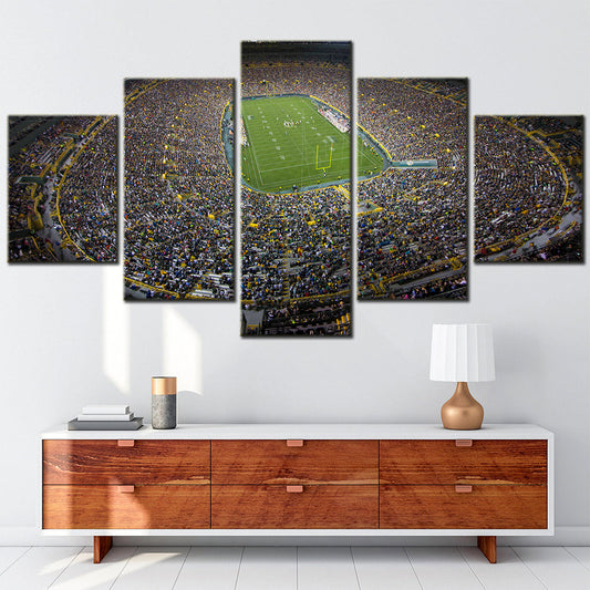 American Football - 5 Pieces Wall Art - AF5110 - Lambeau Field - Green Bay Packers Stadium - American Football Poster - American Football Canvas