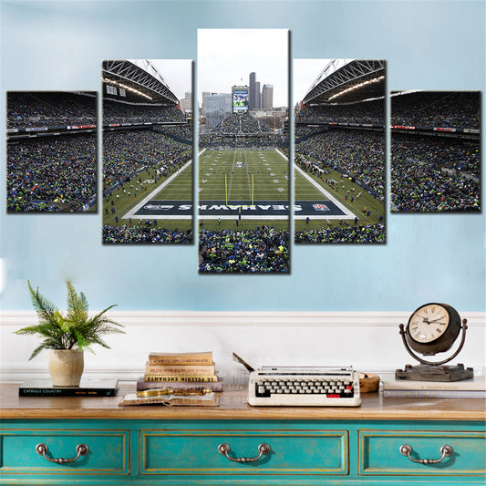 American Football - 5 Pieces Wall Art - AF5115 - Lumen Field - Seattle Seahawks - Centurylink Field Stadium - National Football League - American Football Poster - American Football Canvas