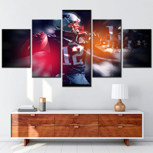 American Football - 5 Pieces Wall Art - AF5130 - Tampa Bay Buccaneers - Tom Brady - American Football Poster - American Football Canvas