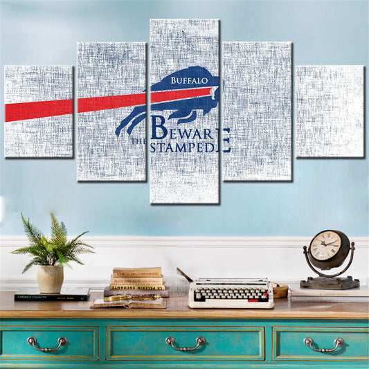 American Football Wall Art - AF5135 - Buffalo Bills - The Beware Stampede - American Football Poster - American Football Canvas
