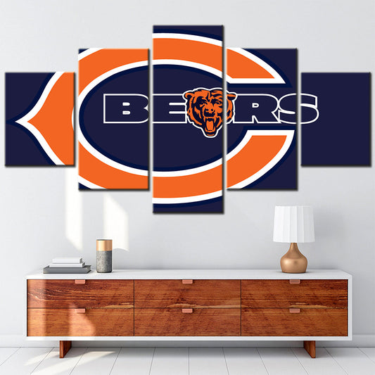 American Football Wall Art - AF5136 - Chicago Bears - American Football Poster - American Football Canvas