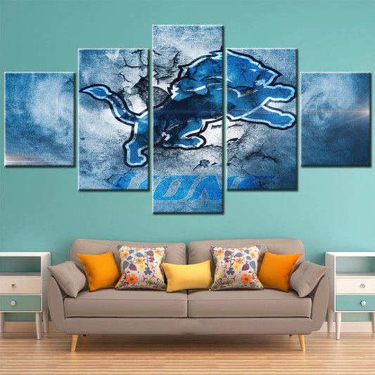 American Football Wall Art - AF5143 - Detroit Lions - American Football Poster - American Football Canvas