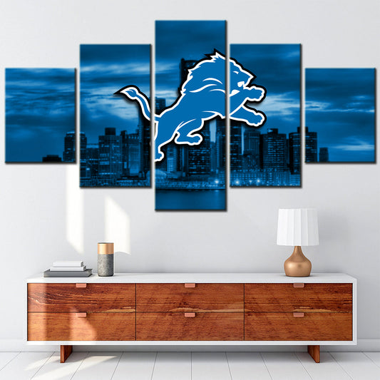 American Football Wall Art - AF5144 - Detroit Lions - American Football Poster - American Football Canvas