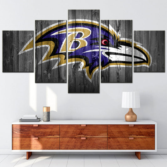 American Football - 5 Pieces Wall Art - AF5001 - Baltimore Ravens - American Football Poster - American Football Canvas
