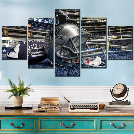 American Football - 5 Pieces Wall Art - AF5044 - Dallas Cowboys Helmet - American Football Poster - American Football Canvas