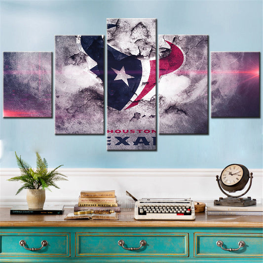 American Football - 5 Pieces Wall Art - AF5065 - Houston Texans - American Football Poster - American Football Canvas