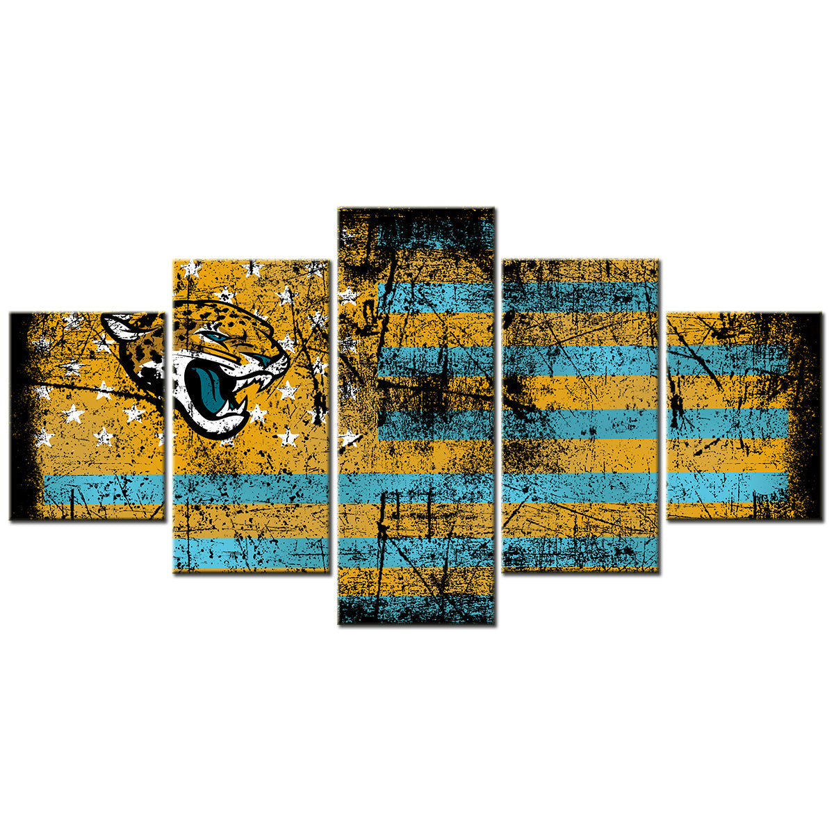 American Football - 5 Pieces Wall Art - AF5011 - Jacksonville Jaguars - American Football Poster - American Football Canvas