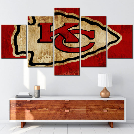 American Football - 5 Pieces Wall Art - AF5012 - Kansas City Chiefs - American Football Poster - American Football Canvas