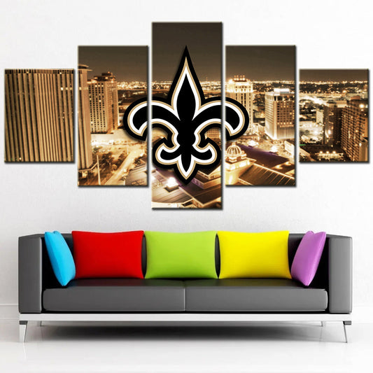 American Football - 5 Pieces Wall Art - AF5015 - New Orleans Saints City NFL - American Football Poster - American Football Canvas