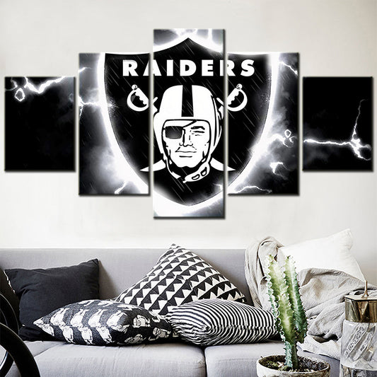American Football - 5 Pieces Wall Art - AF5017 - Oakland Raiders - American Football Poster - American Football Canvas