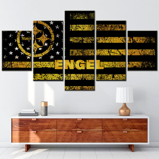 American Football - 5 Pieces Wall Art - AF5077 - Pittsburgh Steelers Engel - American Football Poster - American Football Canvas