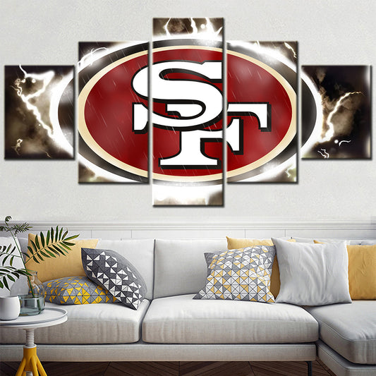 American Football - 5 Pieces Wall Art - AF5026 - San Francisco 49ers - American Football Poster - American Football Canvas