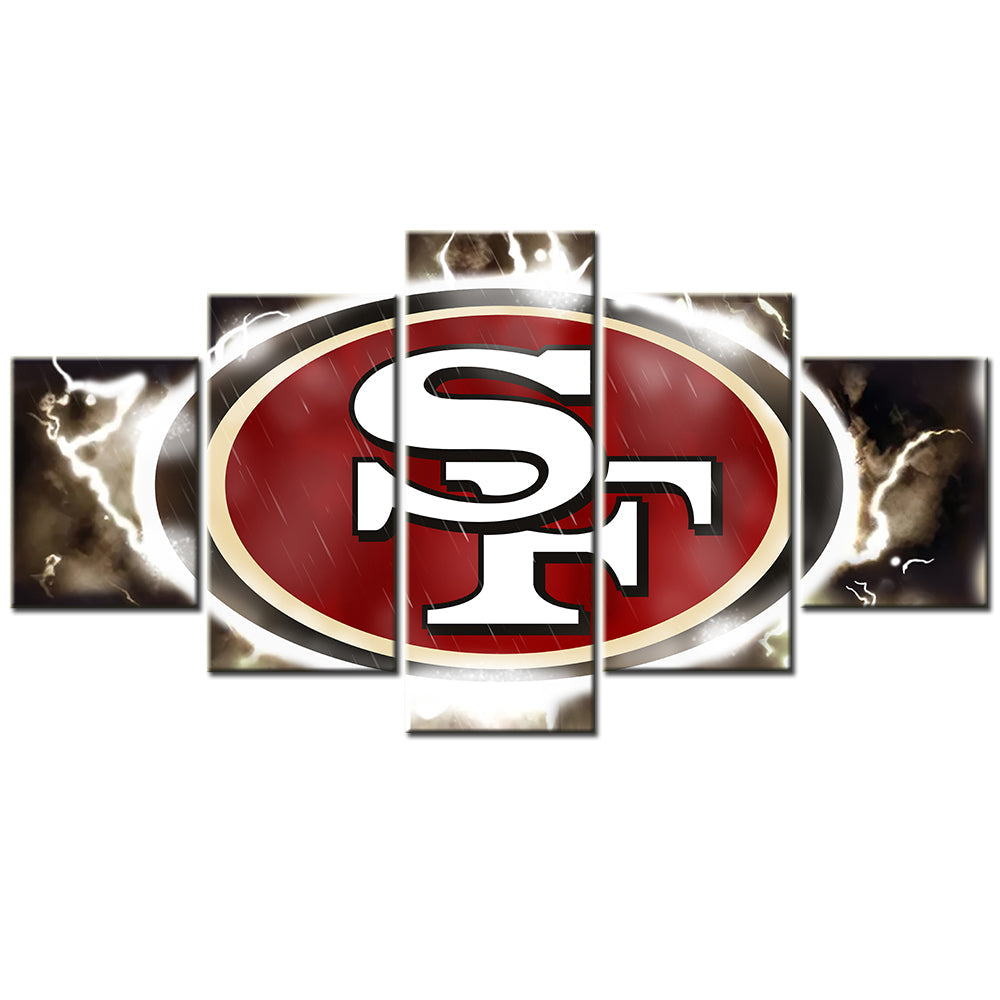 American Football - 5 Pieces Wall Art - AF5026 - San Francisco 49ers - American Football Poster - American Football Canvas
