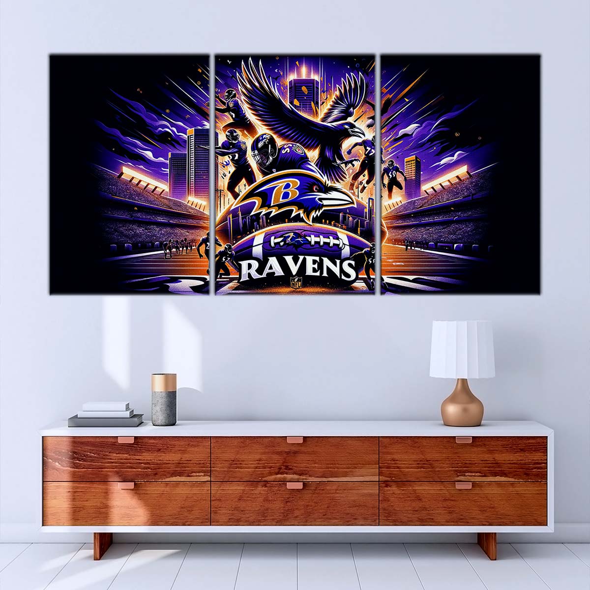 American Football Wall Art - AF5167 - Baltimore Ravens - NFL Super Bowl Spirit - NFL Football Team - American Football Poster - American Football Canvas