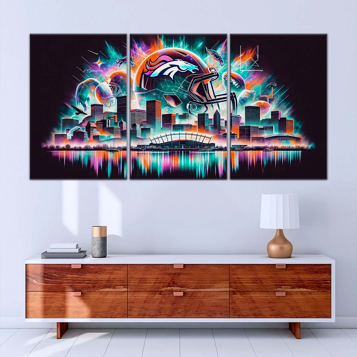 American Football Wall Art - AF5179 - Denver Broncos - Vibrant NFL Football - American Football Poster - American Football Canvas