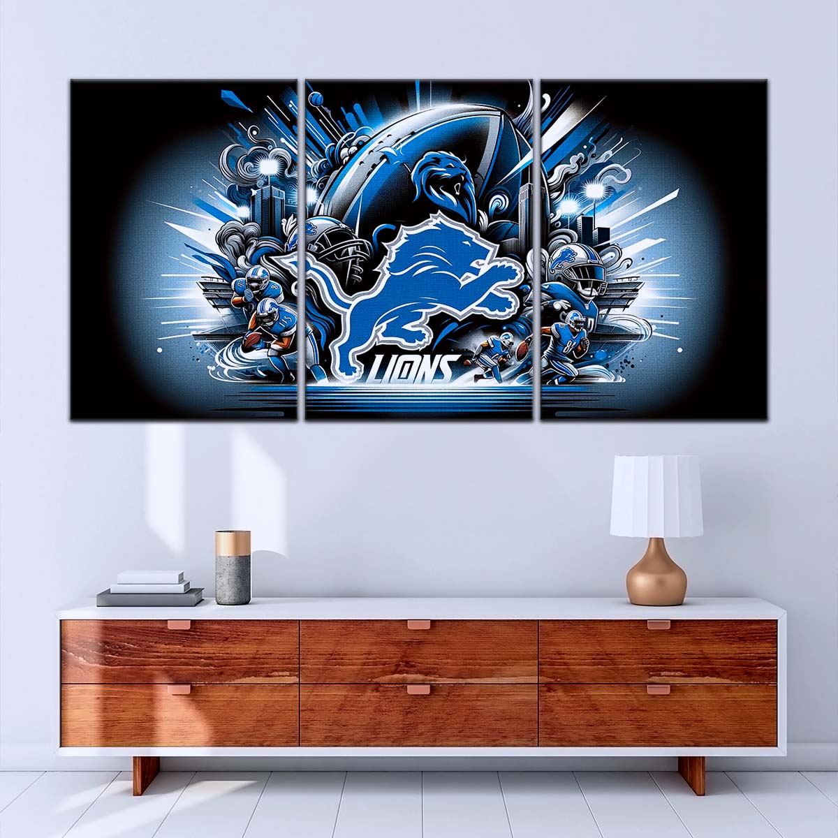 American Football Wall Art - AF5180 - Detroit Lions - NFL Football Team - American Football Poster - American Football Canvas