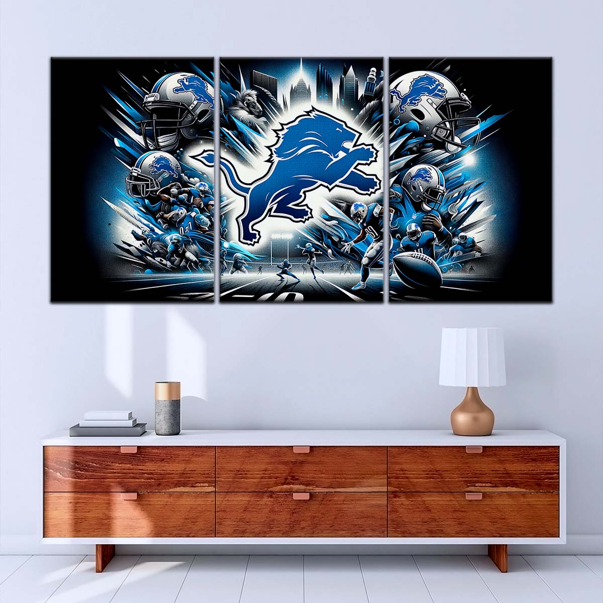 American Football Wall Art - AF5181 - Detroit Lions - NFL Super Bowl - NFL Football Team - American Football Poster - American Football Canvas