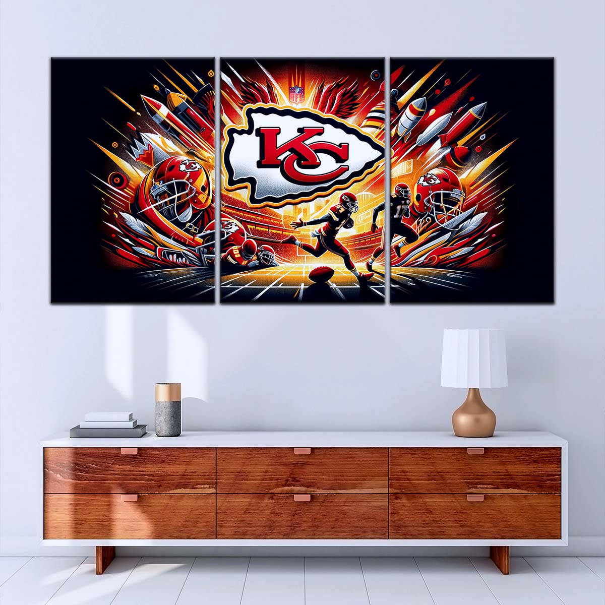 American Football Wall Art - AF5183 - Dynamic Kansas City Chiefs - Super Bowl - NFL Football Team - American Football Poster - American Football Canvas