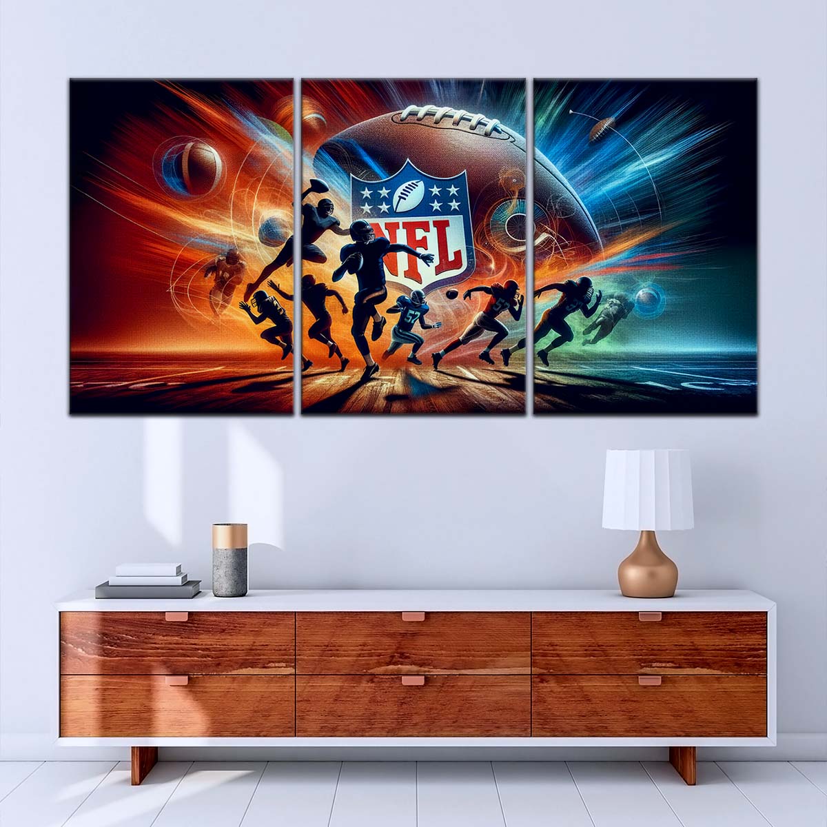 American Football Wall Art - AF5184 - Dynamic NFL Football Excitement - American Football Poster - American Football Canvas