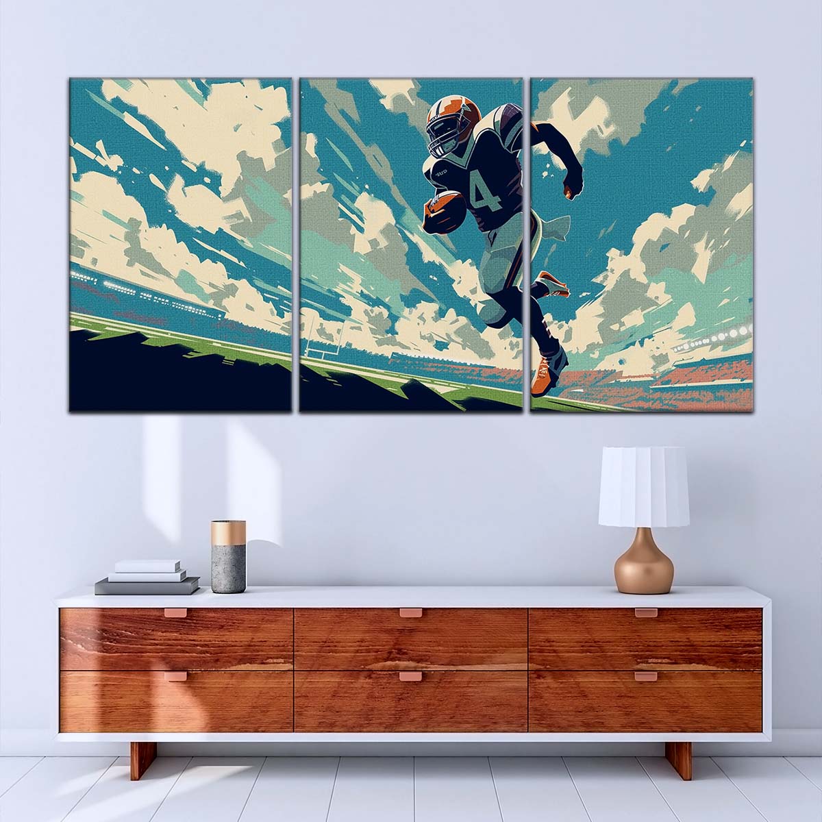 American Football Wall Art - AF5187 - Dynamic NFL Football Touchdown Victory - American Football Poster - American Football Canvas