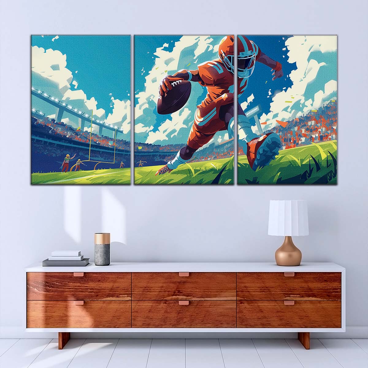 American Football Wall Art - AF5188 - Dynamic NFL Football Touchdown - American Football Poster - American Football Canvas