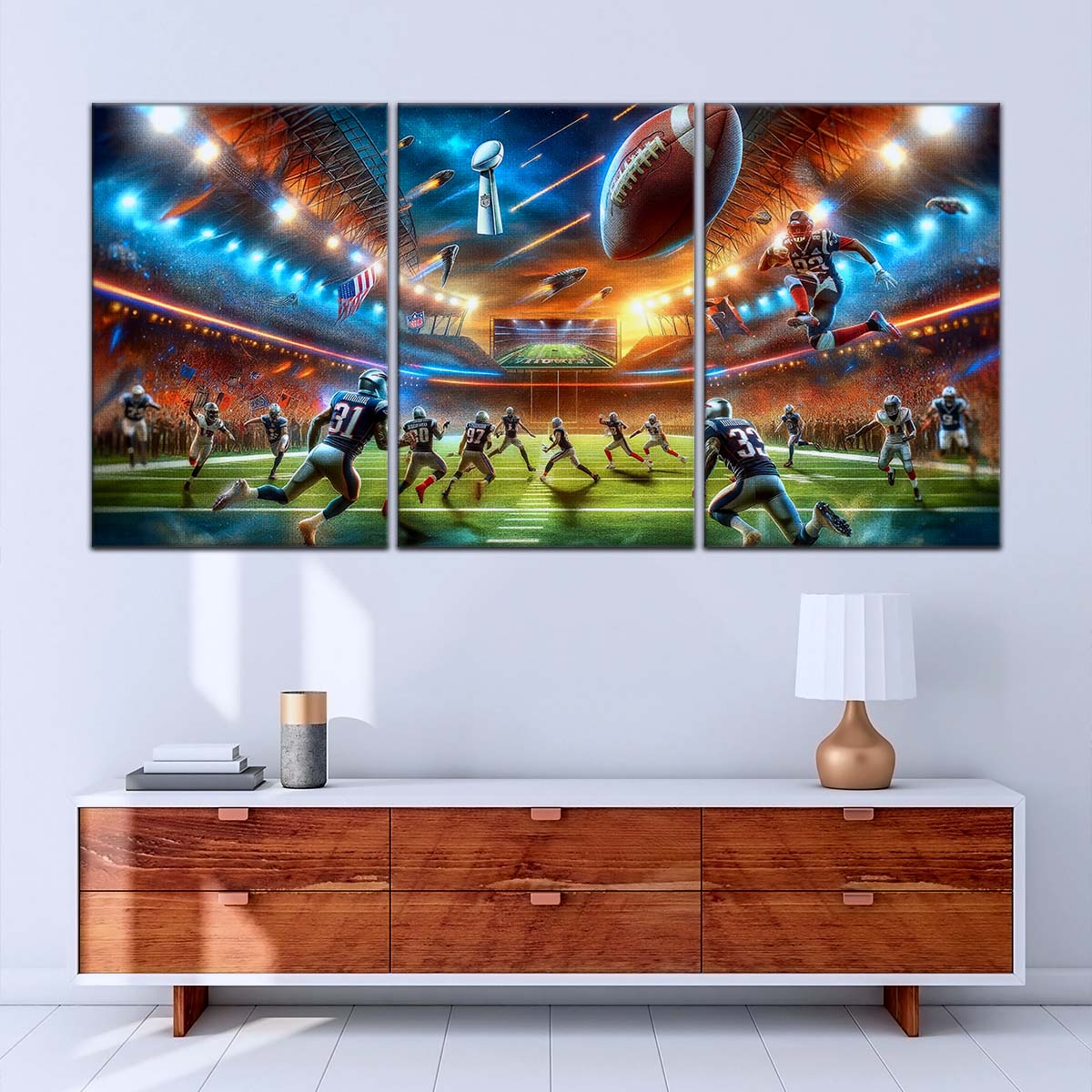American Football Wall Art - AF5189 - Dynamic NFL Super Bowl Action - American Football Poster - American Football Canvas