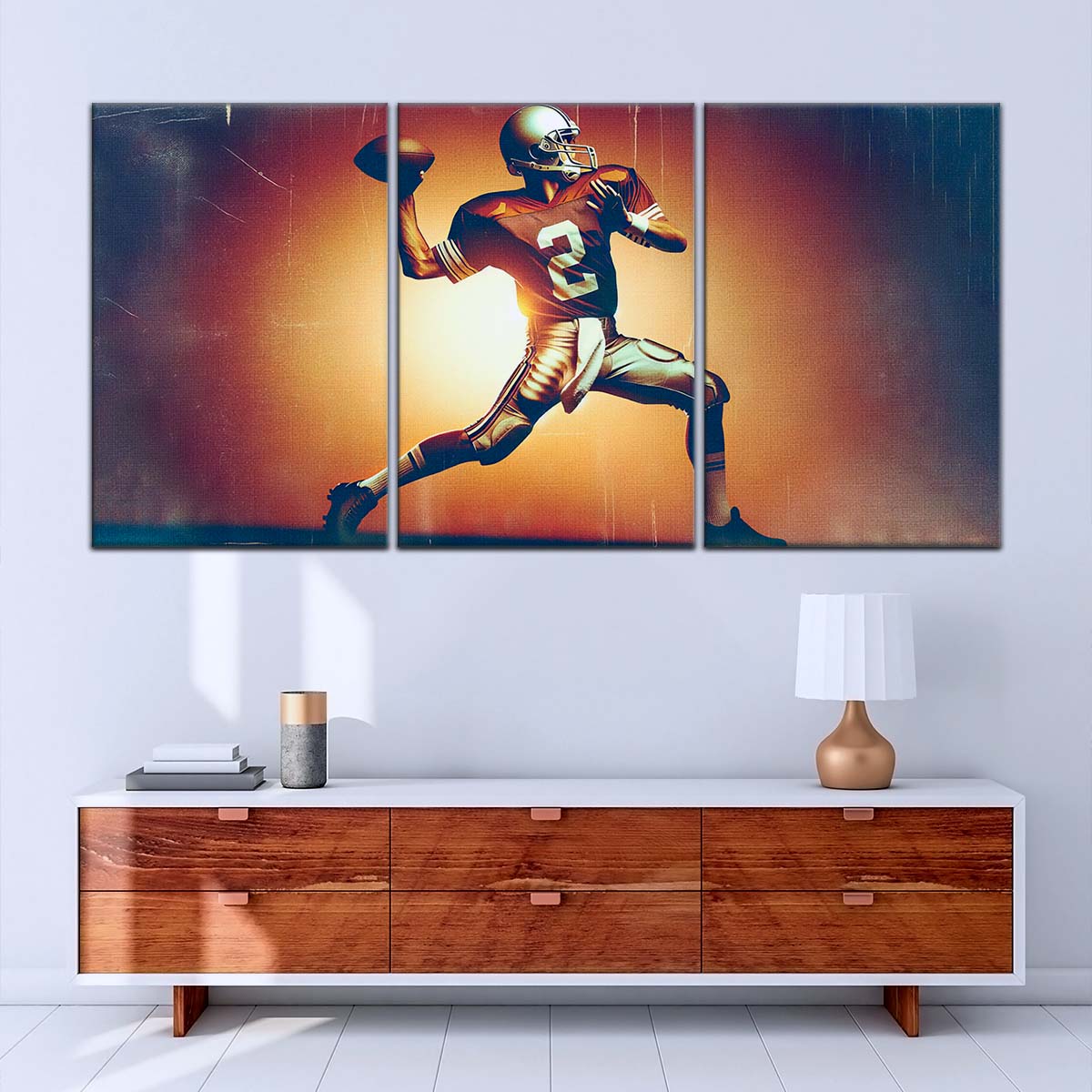 American Football Wall Art - AF5190 - Dynamic Quarterback - American Football Poster - American Football Canvas