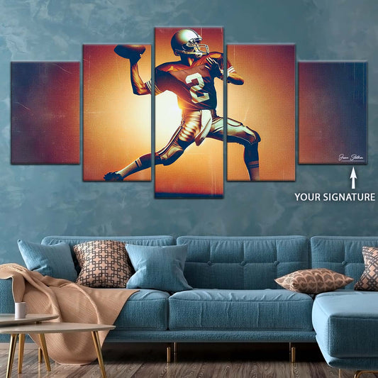 American Football Wall Art - AF5190 - Dynamic Quarterback - American Football Poster - American Football Canvas
