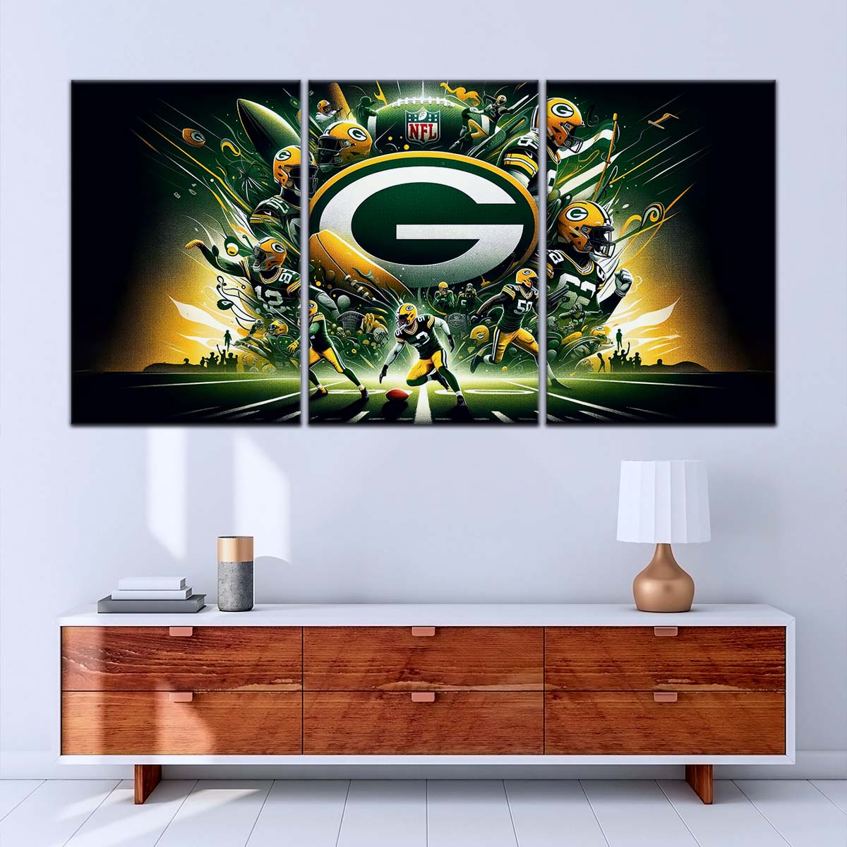 American Football Wall Art - AF5191 - Green Bay Packers - Football NFL Super Bowl - American Football Poster - American Football Canvas