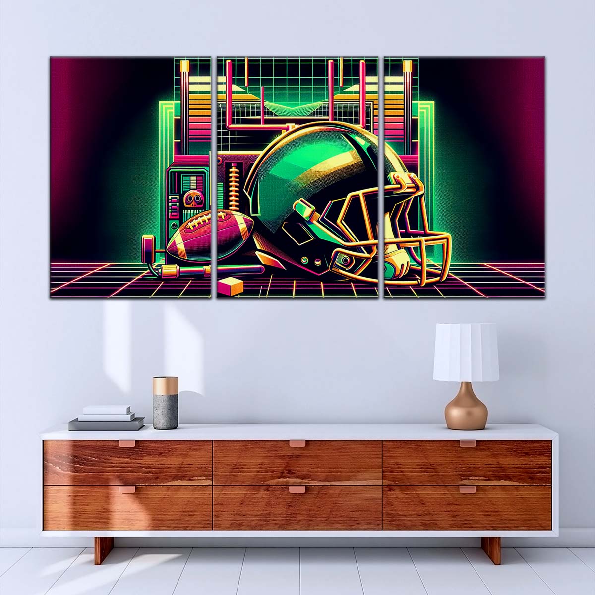 American Football Wall Art - AF5194 - Green Bay Packers Helmet - NFL Football Team - American Football Poster - American Football Canvas