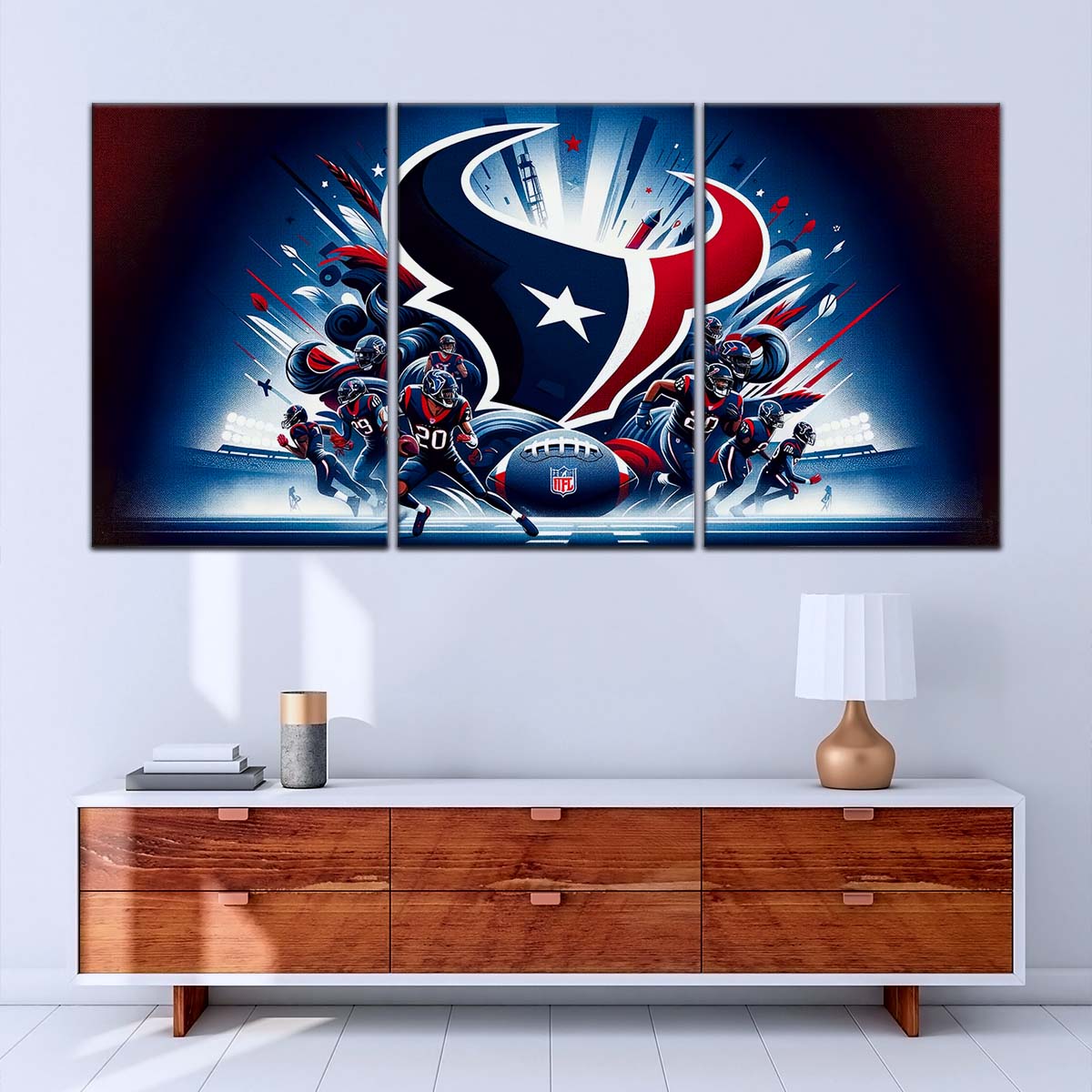 American Football Wall Art - AF5195 - Houston Texans - NFL Football Sports Team - American Football Poster - American Football Canvas