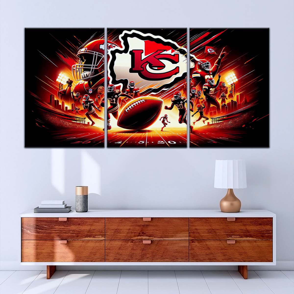 American Football Wall Art - AF5198 - Kansas City Chiefs - Super Bowl NFL Football Sports Team - American Football Poster - American Football Canvas
