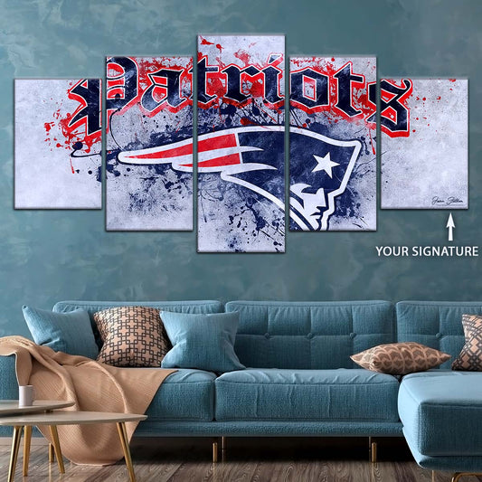 American Football Wall Art - AF5199 - New England Patriots - A Legacy in Sports - NFL Football Team - American Football Poster - American Football Canvas