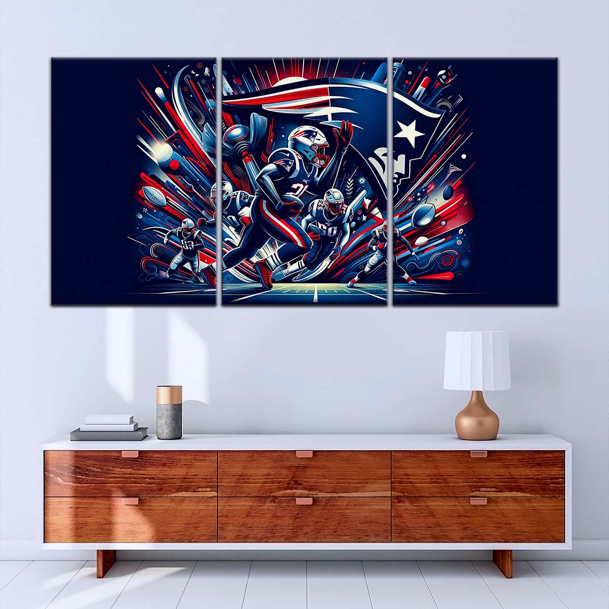 American Football Wall Art - AF5200 - New England Patriots - NFL Football Team - American Football Poster - American Football Canvas
