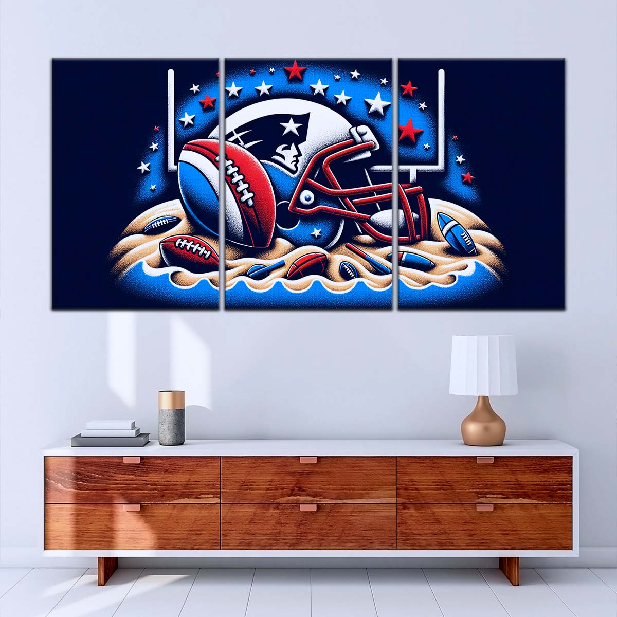 American Football Wall Art - AF5202 - New England Patriots - Ultimate Football Pride - NFL Football Team - American Football Poster - American Football Canvas
