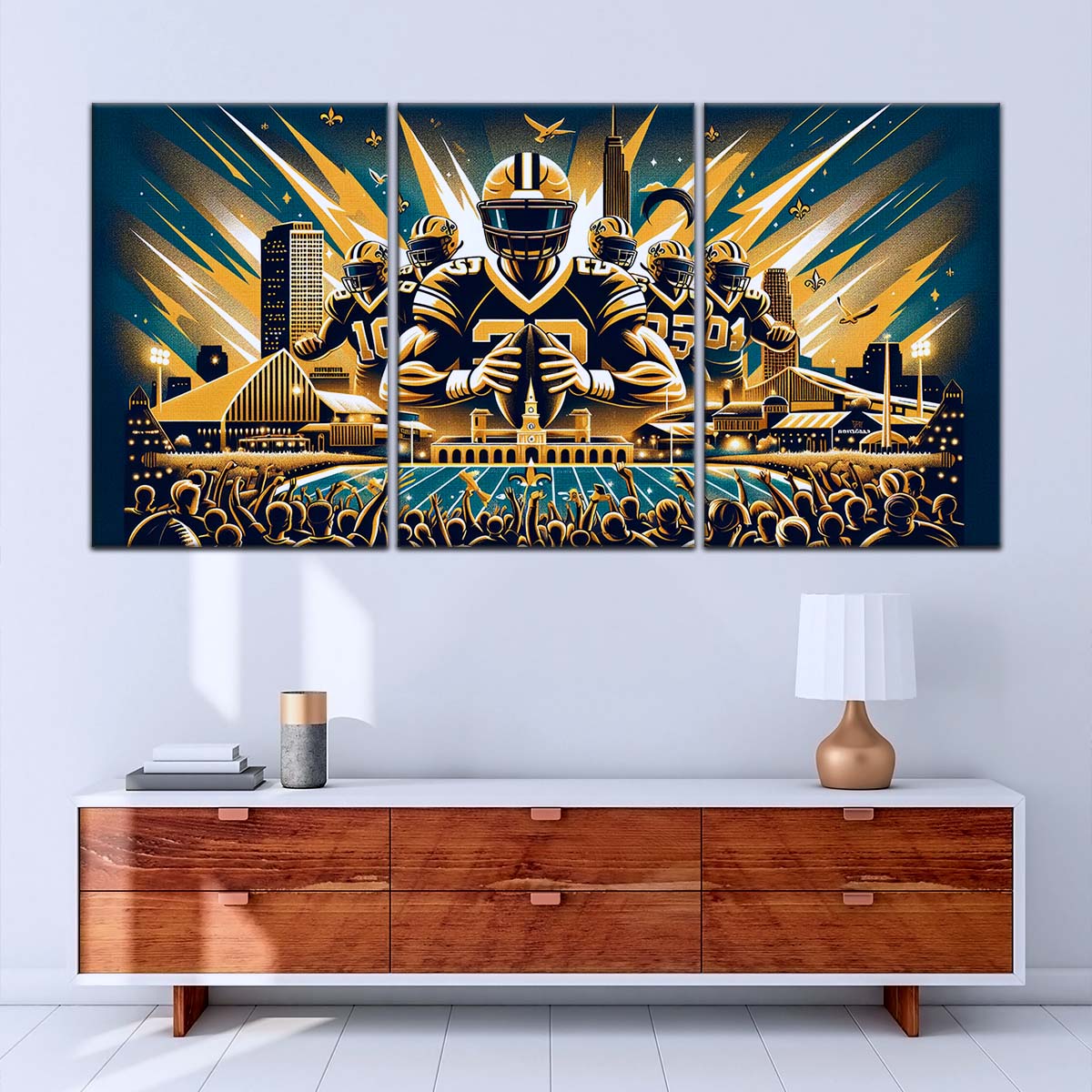 American Football Wall Art - AF5203 - New Orleans Saints - Dynamic NFL Football - American Football Poster - American Football Canvas