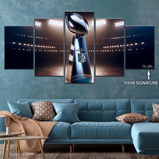 American Football Wall Art - AF5205 - NFL Football Super Bowl Trophy - American Football Poster - American Football Canvas