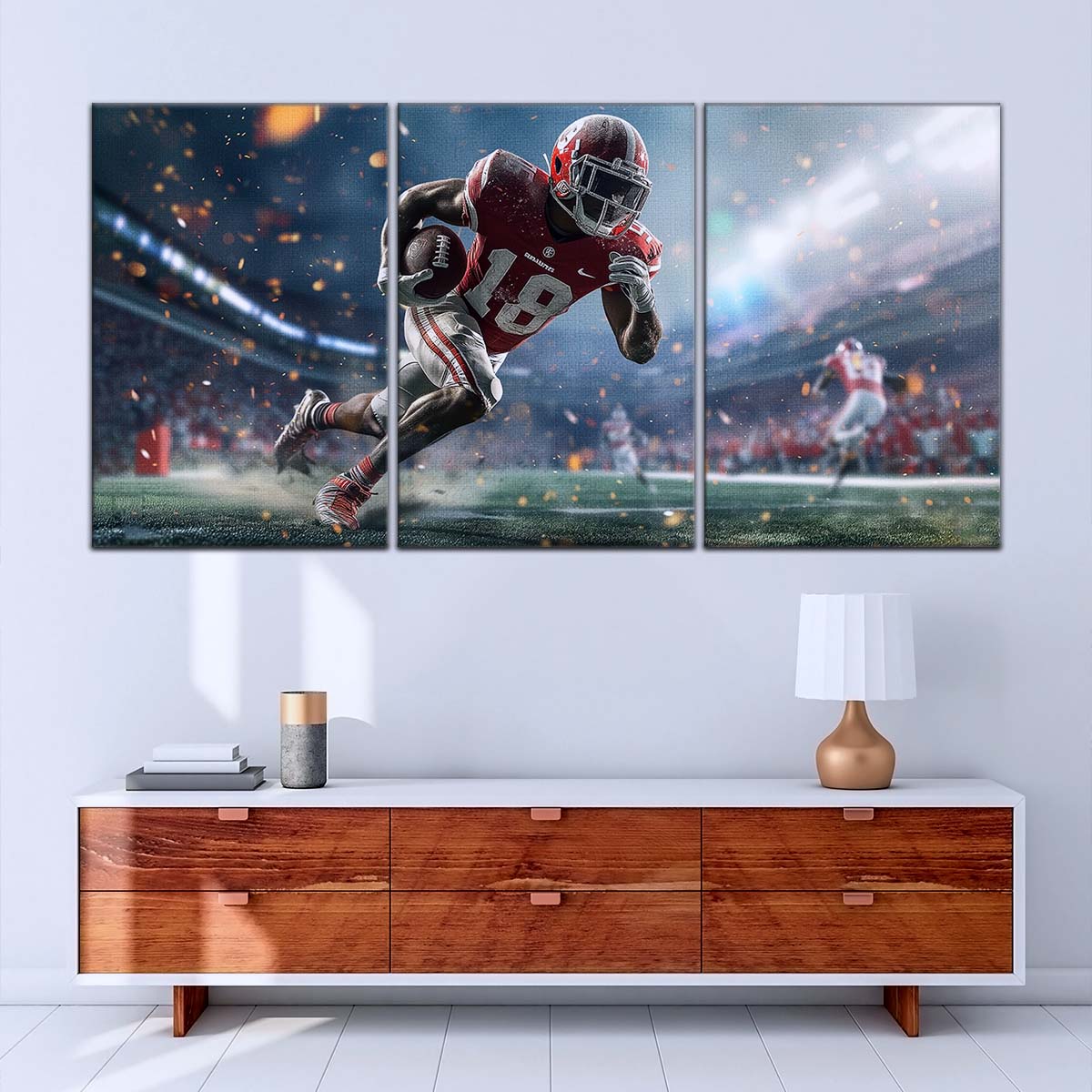 American Football Wall Art - AF5206 - NFL Football Touchdown Rush - American Football Poster - American Football Canvas