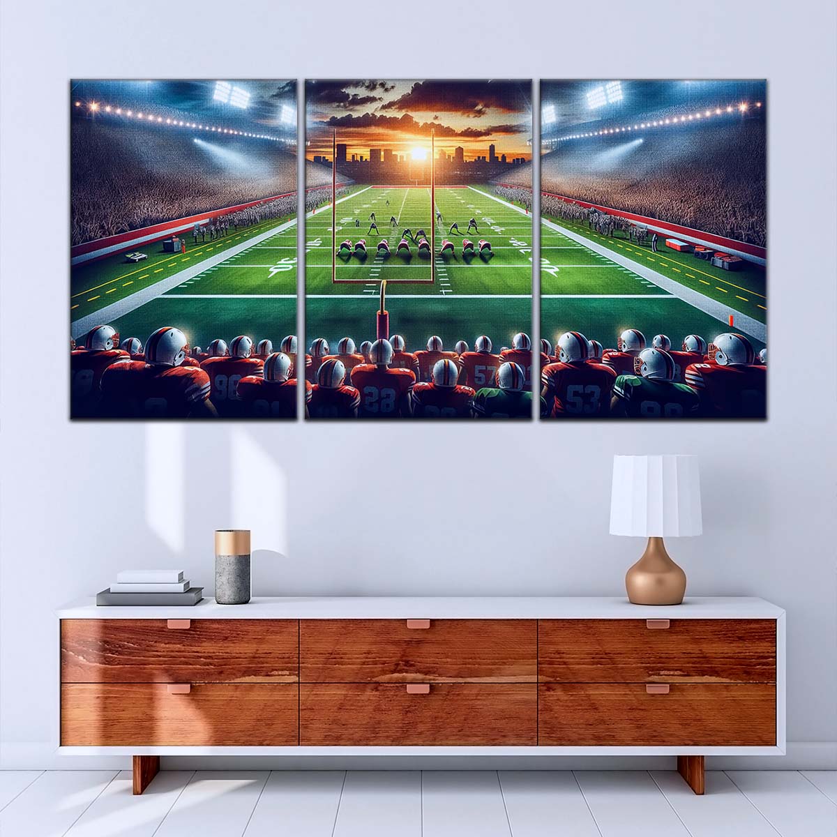 American Football Wall Art - AF5207 - NFL Sunset Showdown - American Football Poster - American Football Canvas