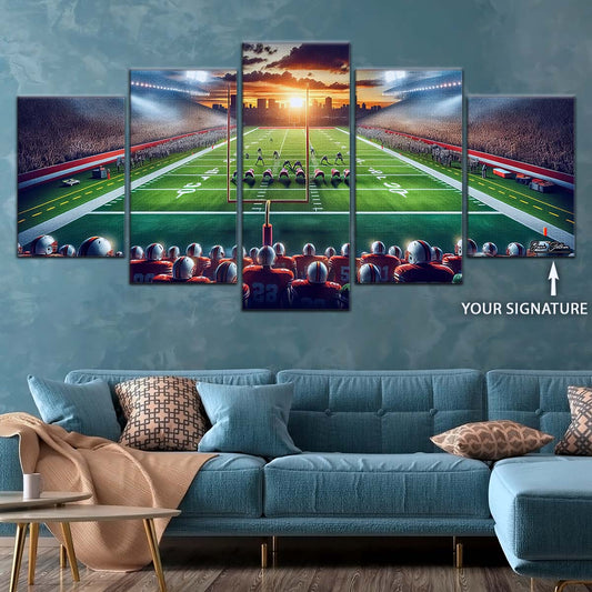 American Football Wall Art - AF5207 - NFL Sunset Showdown - American Football Poster - American Football Canvas