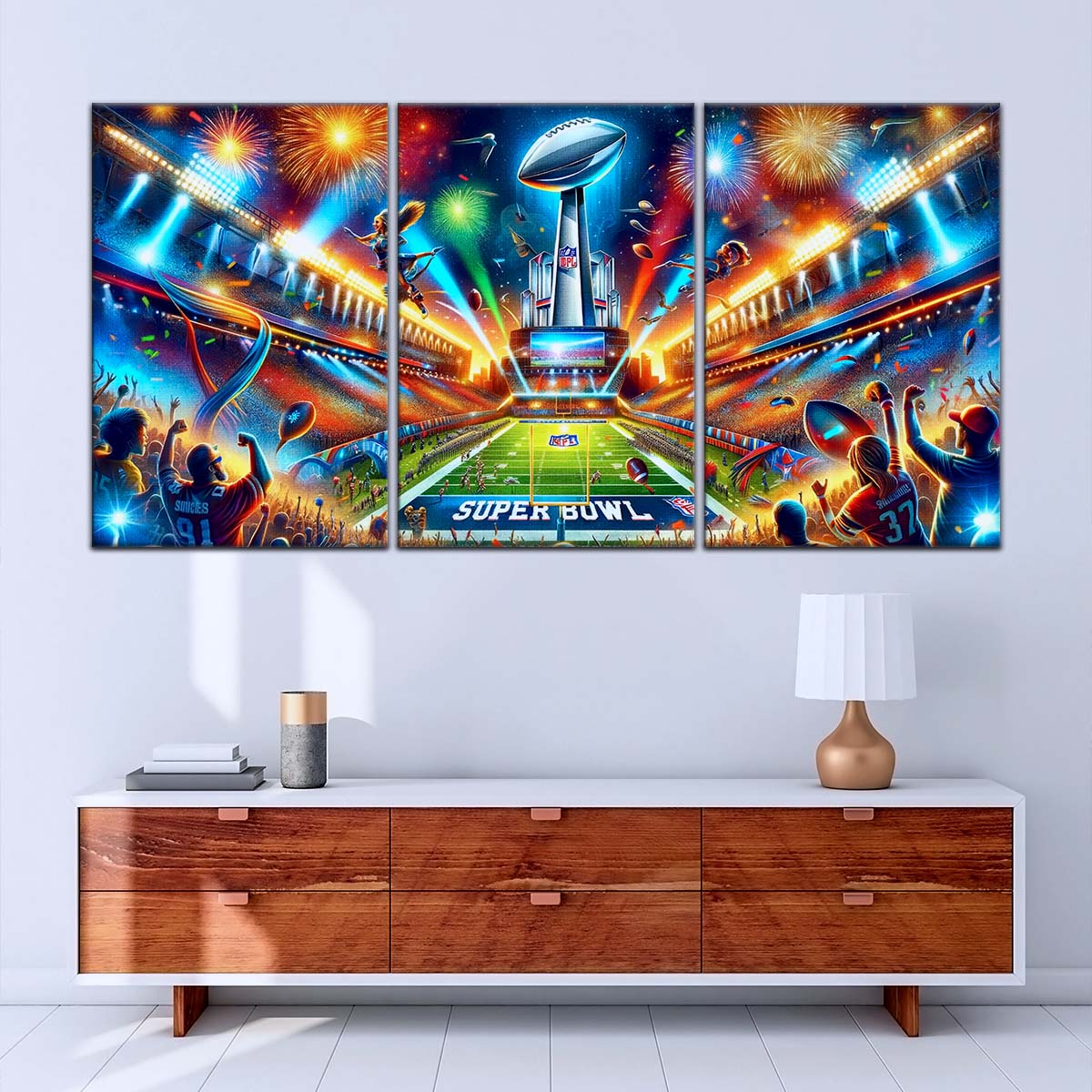 American Football Wall Art - AF5222 - Super Bowl Football Race For The NFL Trophy - American Football Poster - American Football Canvas