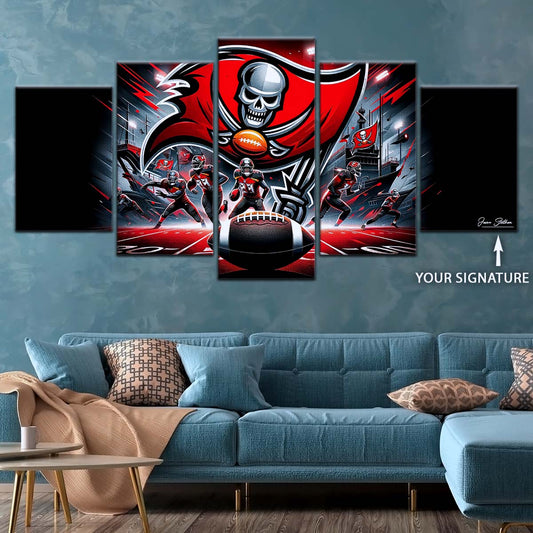 American Football Wall Art - AF5224 - Tampa Bay Buccaneers - NFL Football Super Bowl Team - American Football Poster - American Football Canvas