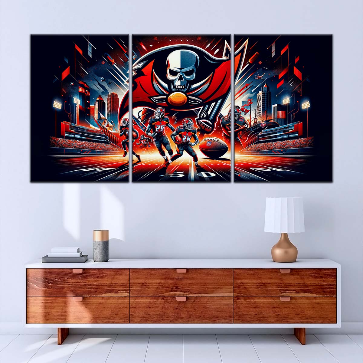 American Football Wall Art - AF5225 - Tampa Bay Buccaneers - Super Bowl Spirit - NFL Football Team - American Football Poster - American Football Canvas