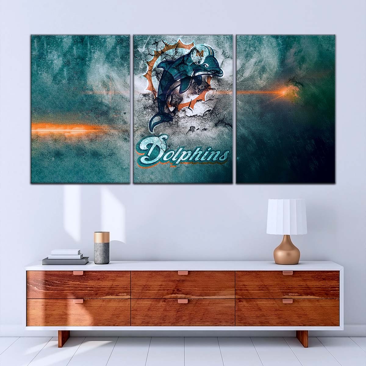 American Football Wall Art - AF5245 - Miami Dolphins - NFL Football Team - American Football Poster - American Football Canvas